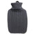 Hot Water Bottle Classic with Cover, Knitted - Dark Grey