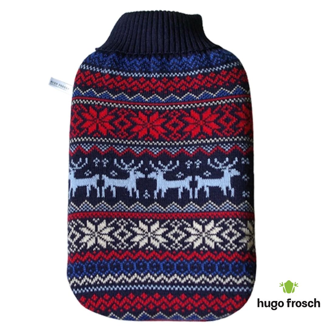 Hot Water Bottle Eco with Cover, Knitted - Norweigian