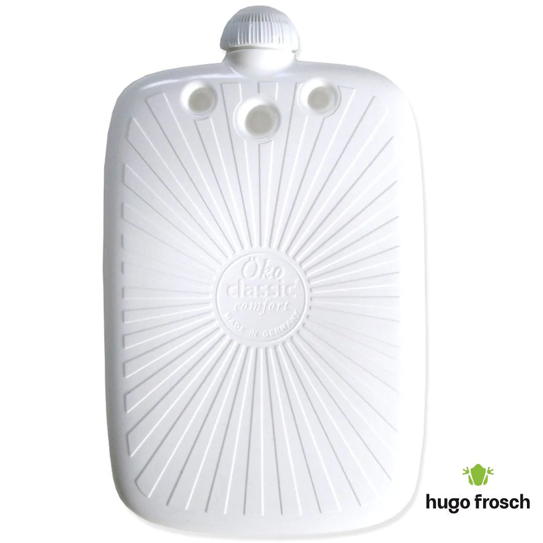 Eco Hot Water Bottle without Cover, White
