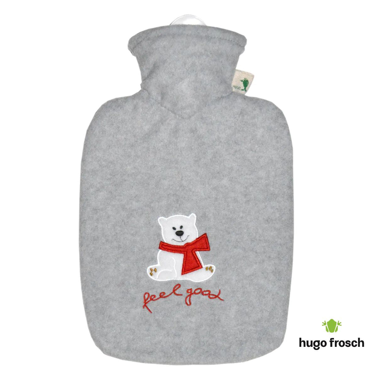Hot Water Bottle Classic with Cover, Fleece - Feel Good Bear