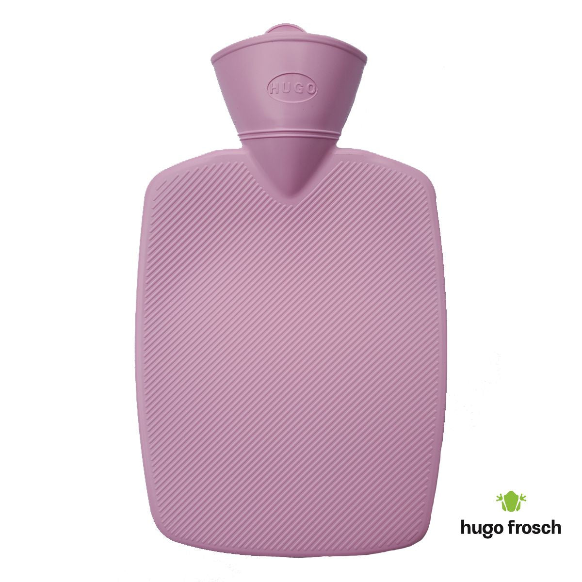 Hot Water Bottle Classic with Cover, Faux Fur - Purple-Silver