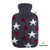 Hot Water Bottle Classic with Cover, Knitted - Stars Bordeaux