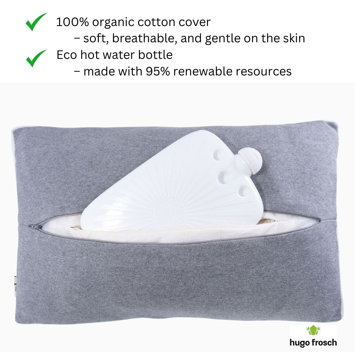 Designer Cushion with integrated Eco Hot Water Bottle -Knitted Cover- Paris