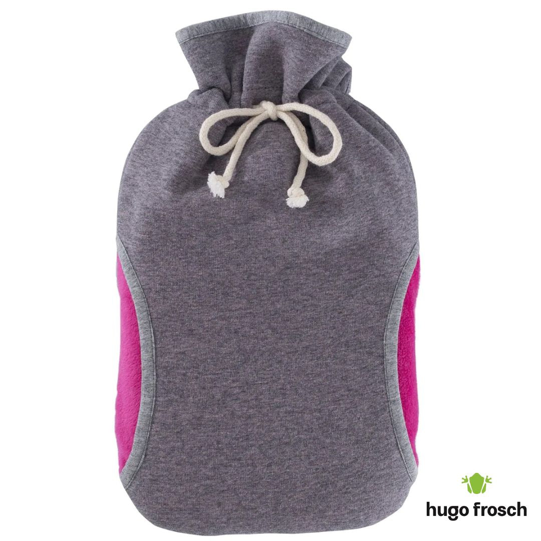 Eco Hot Water Bottle with Cover, Muff- Pink