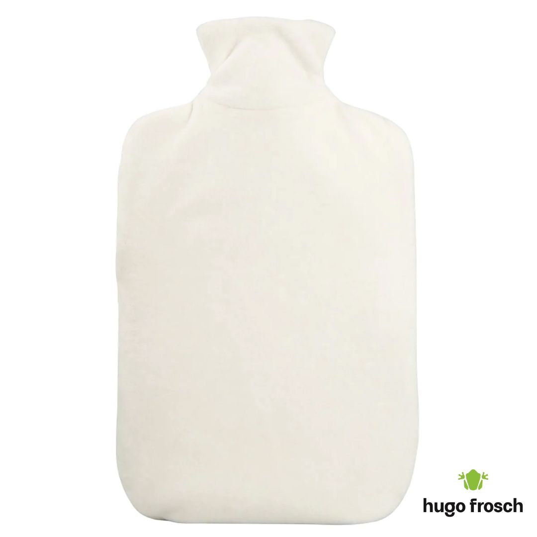 Eco Hot Water Bottle with Cover, Nicki - Soft Cream