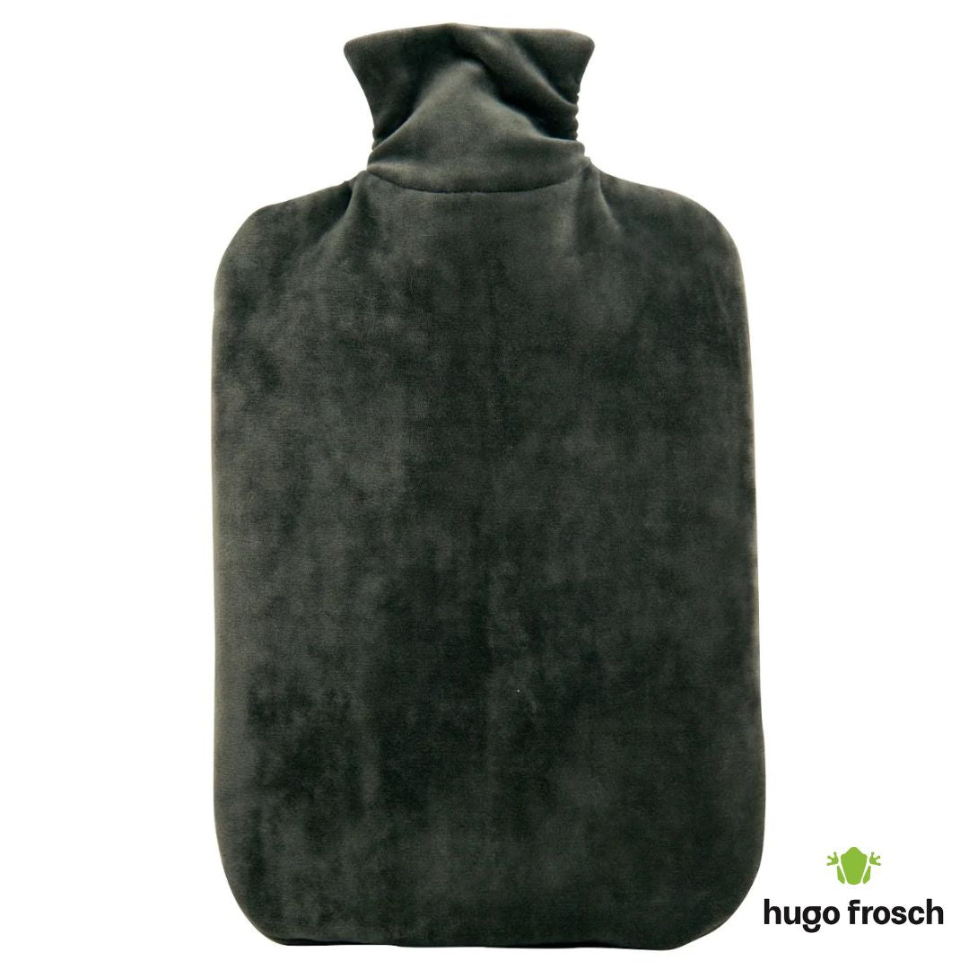 Eco Hot Water Bottle with Cover, Nicki - Lunar Grey