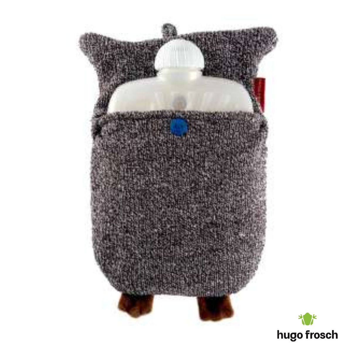 Kids Eco Hot Water Bottle Junior Comfort with Cover, Owl