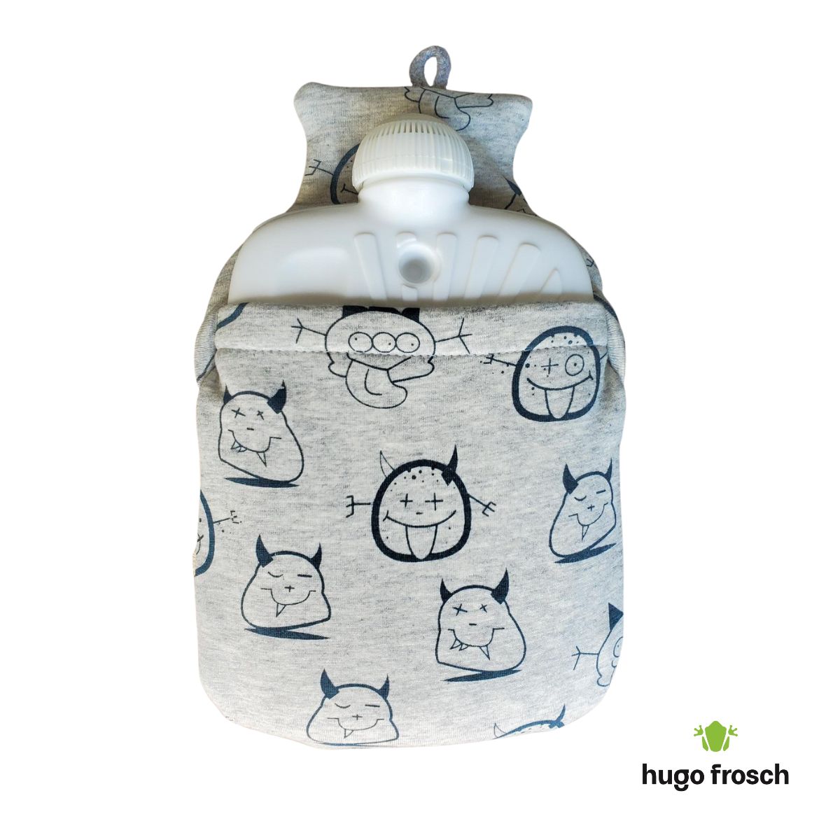 Kids Eco Hot Water Bottle Junior Comfort with Cover, Laughing Spirits