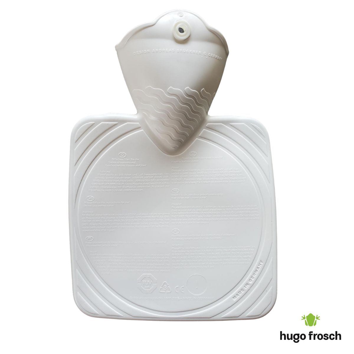 Kids Hot Water Bottle Classic with Cover, Fleece - White Giraffe