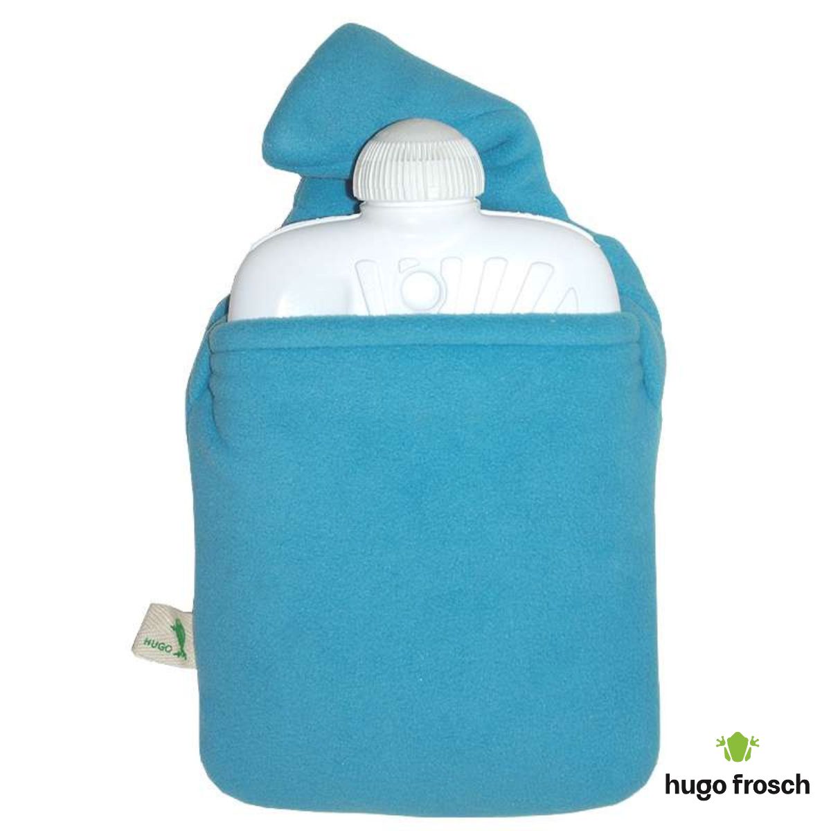 Kids Eco Hot Water Bottle Junior Comfort with Cover, Fleece - Smiley