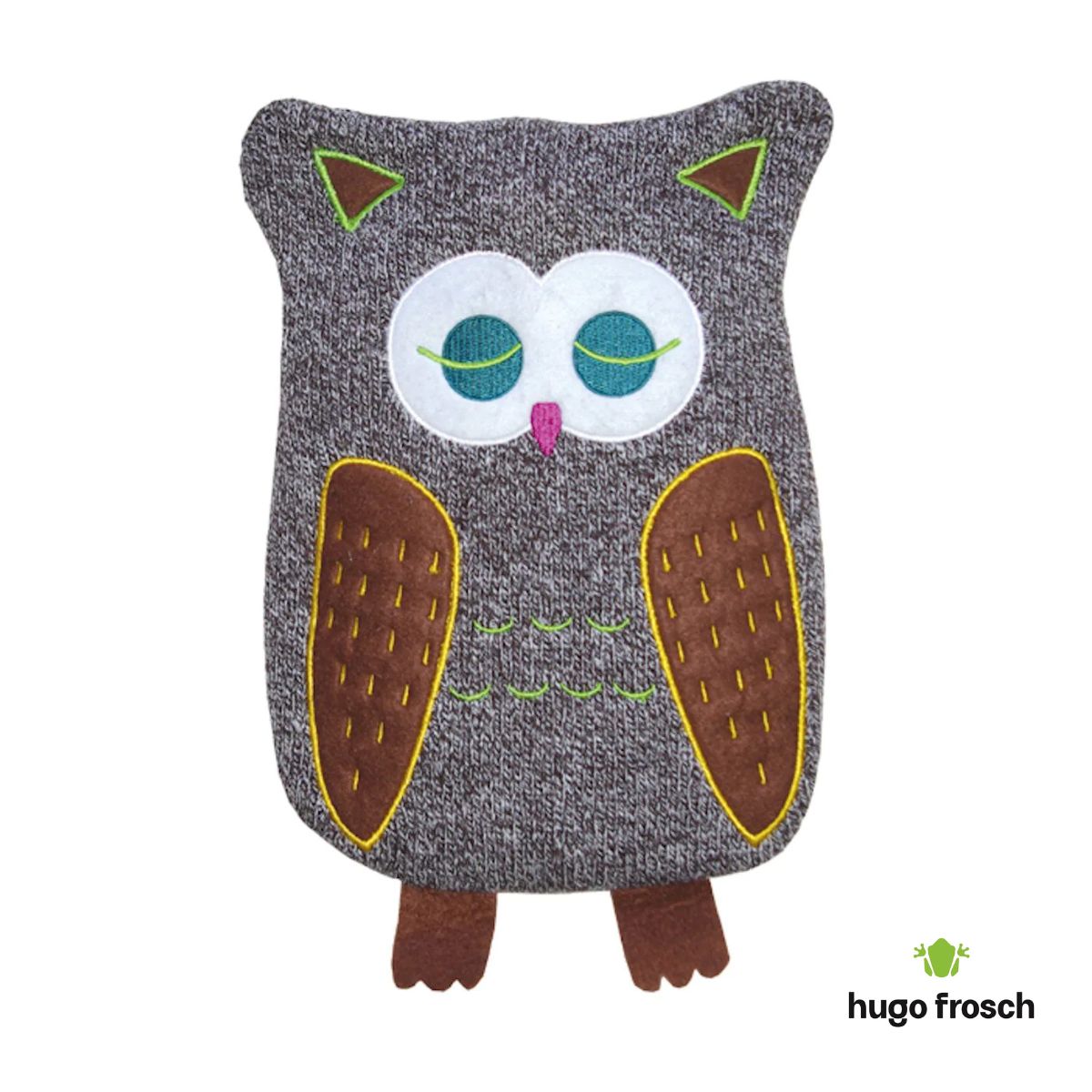 Kids Eco Hot Water Bottle Junior Comfort with Cover, Owl