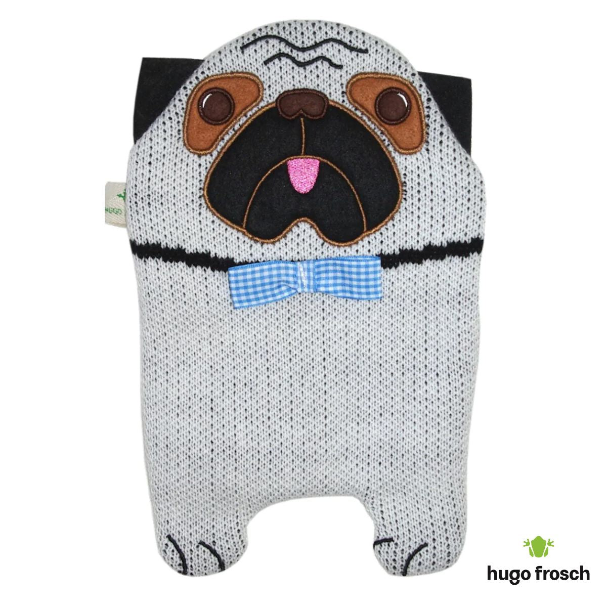 Eco Hot Water Bottle Junior Comfort  with Cover, Pug Dog