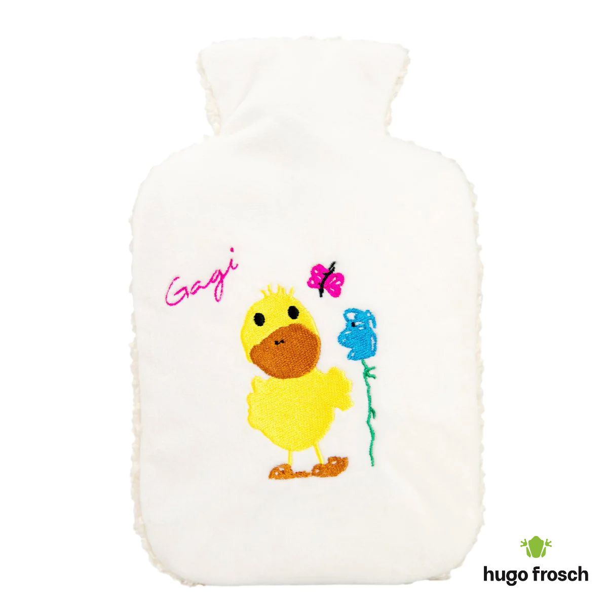 Kids Eco Hot Water Bottle Junior Comfort with Cover, Plush - Cream Gagi