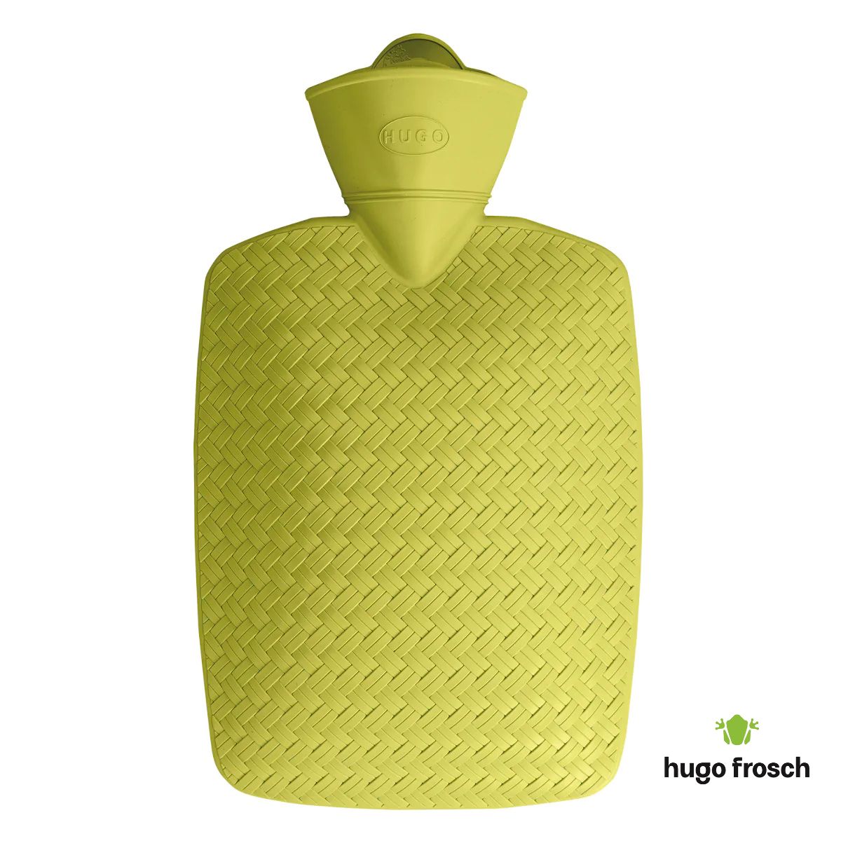 Hot Water Bottle Classic -Wicker- Lime