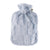 Hot Water Bottle Classic with Cover, Faux Fur - Blue Grey