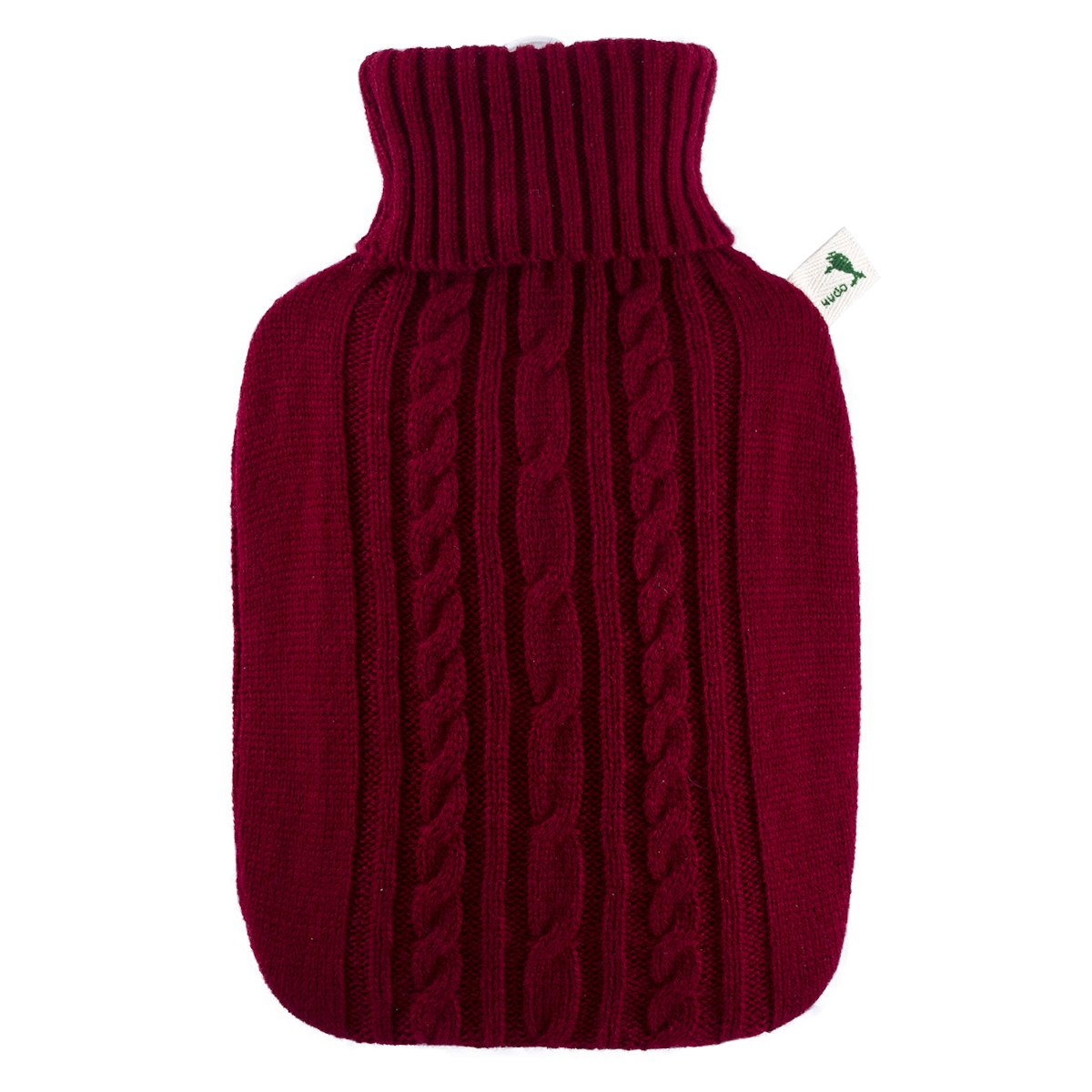 Hot Water Bottle Classic with Cover, Knitted - Red