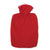 Hot Water Bottle Classic with Cover, Fleece - Red