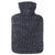 Hot Water Bottle Classic with Cover, Knitted Lurex - Anthrazite