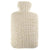 Hot Water Bottle Classic with Cover, Knitted - Lurex Cream