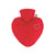 Hot Water Bottle Classic with Cover, Velour - Red Heart