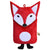 Kids Eco Hot Water Bottle Junior Comfort with Cover, Velour - Mrs. Fox Red