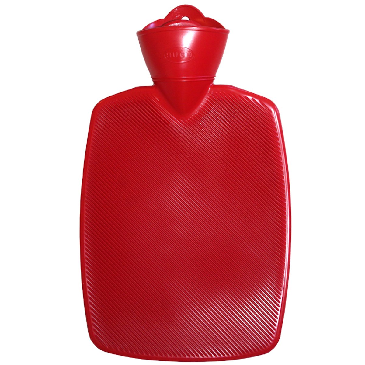 Hot Water Bottle Classic Hugo -Half Ribbed- Red
